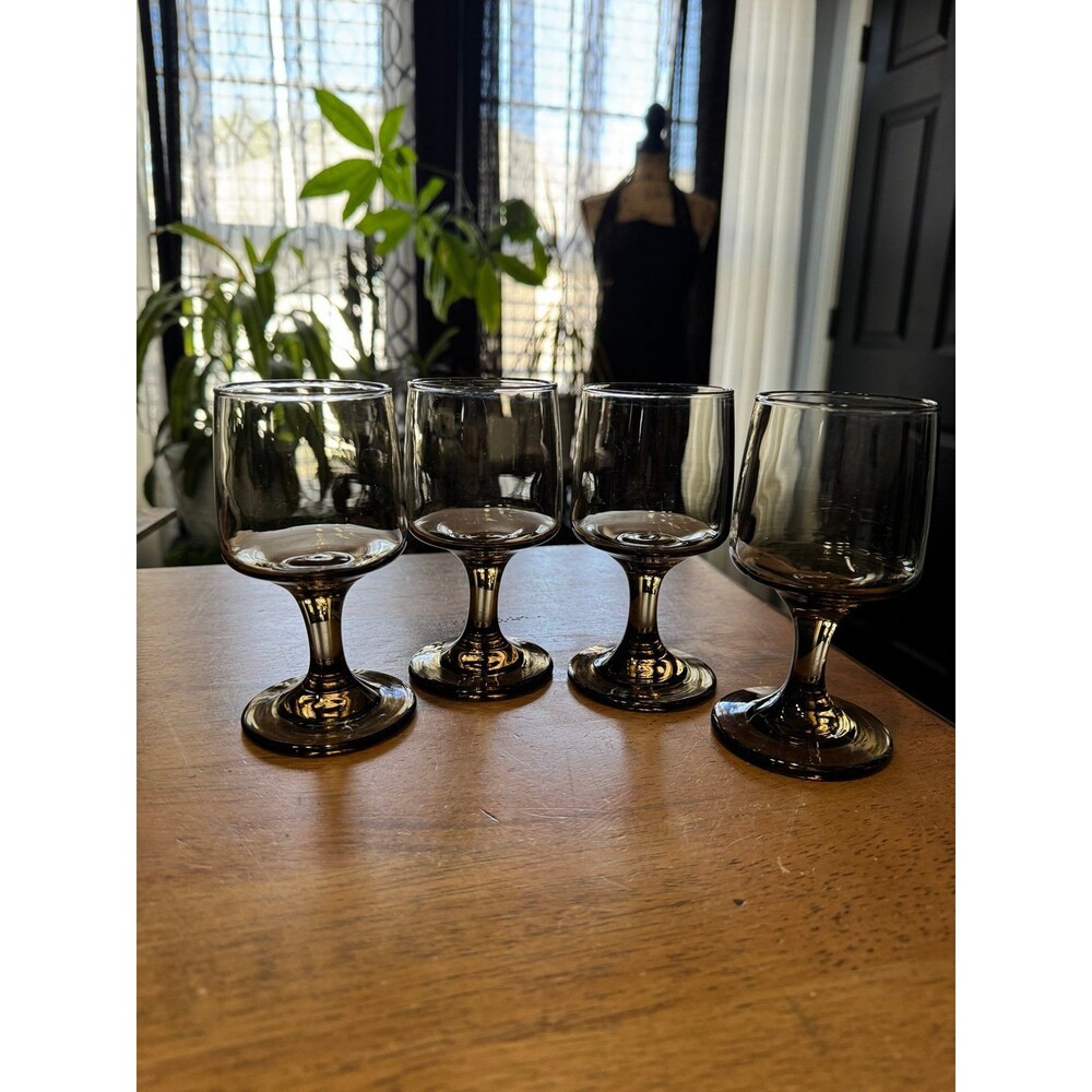 vintage Libbey Tawny Accent wine glasses, set of 4
